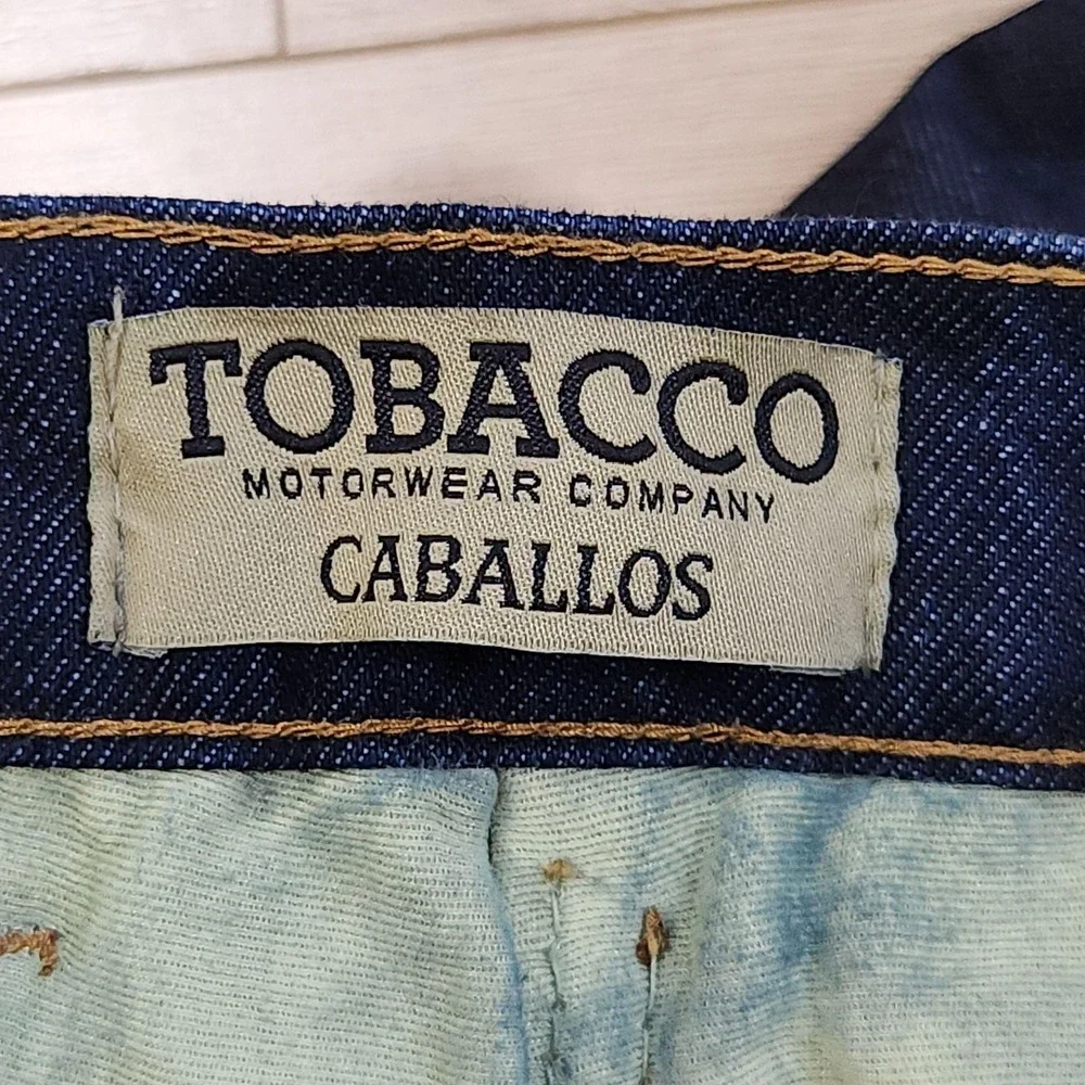 Tobacco Motorwear Caballos Jeans Mens 32x30 Blue Riding Moto Motorcycle Denim